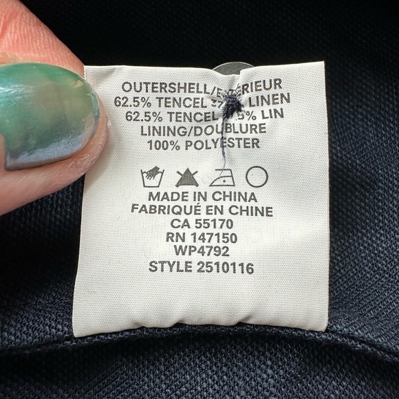 Frank and Oak Navy Blue Button Down Ruffle Sun Dress Sleeveless Size Medium - Picture 12 of 15